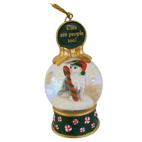 Vintage Danbury Mint Cat Snow Globe Christmas Ornament Lot of 13 Collectible - Picture 14 of 15